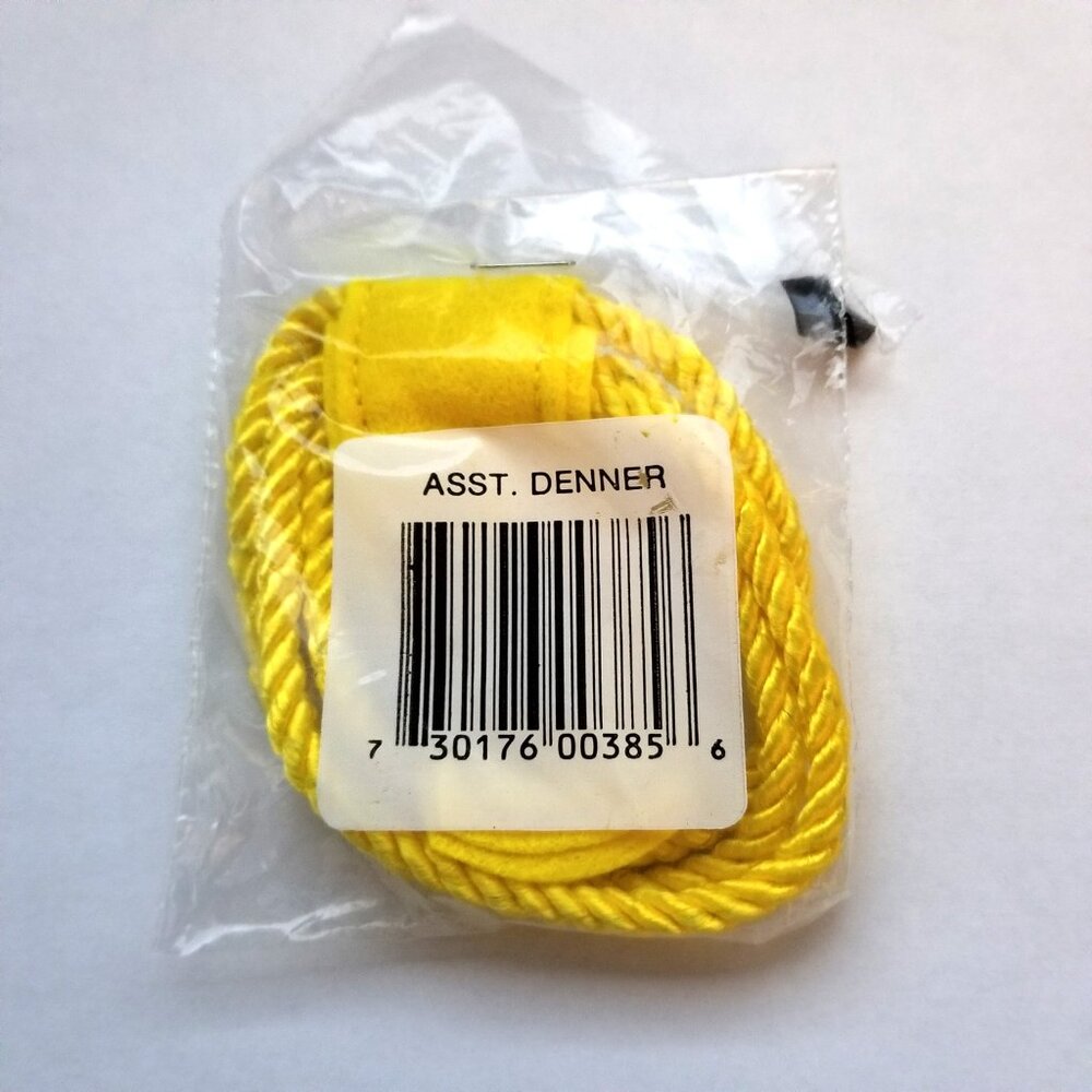 BSA Cub Scout Assistant Denner Shoulder Cord Yellow Leadership Uniform Insignia
